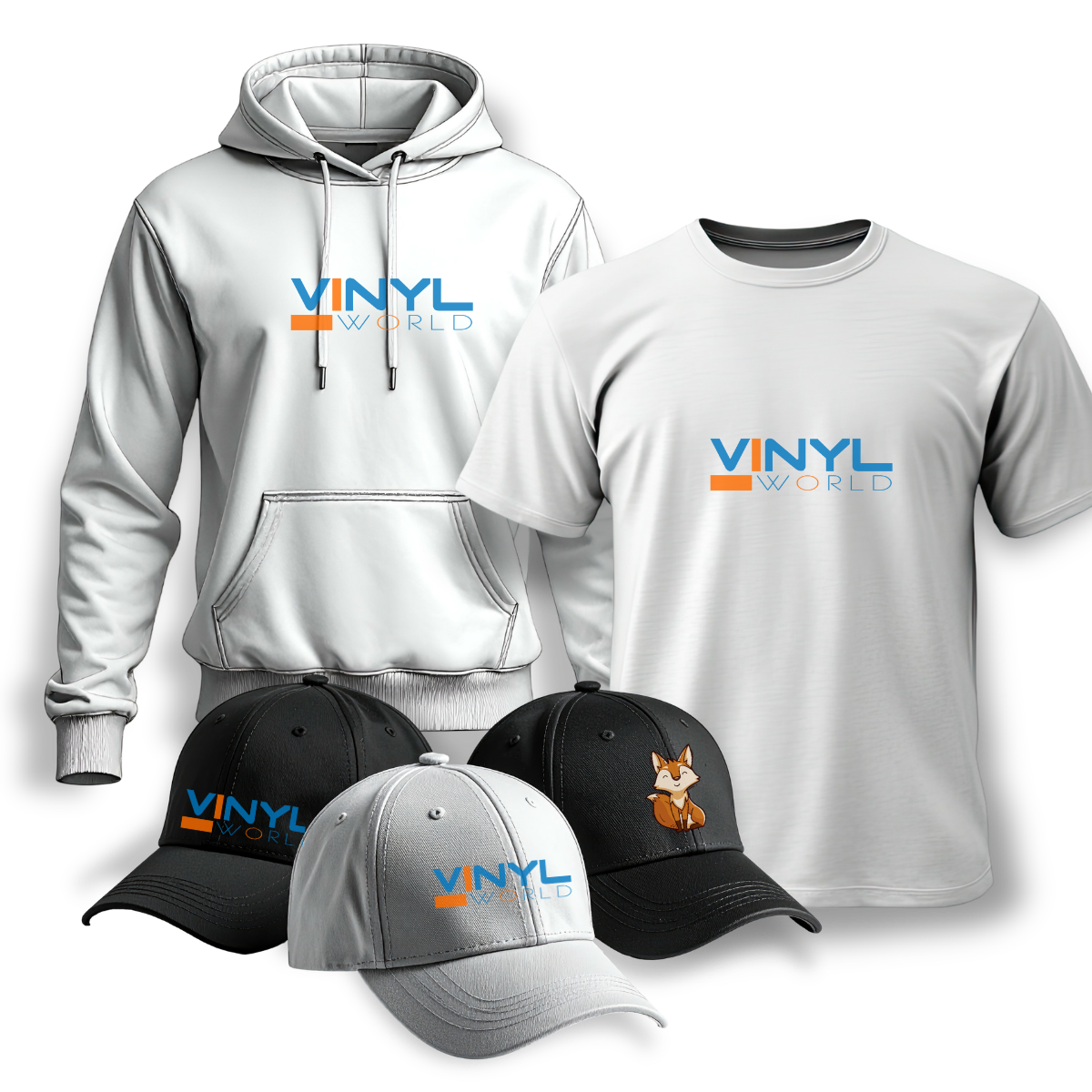 T-shirts, hoodies, hats for your business